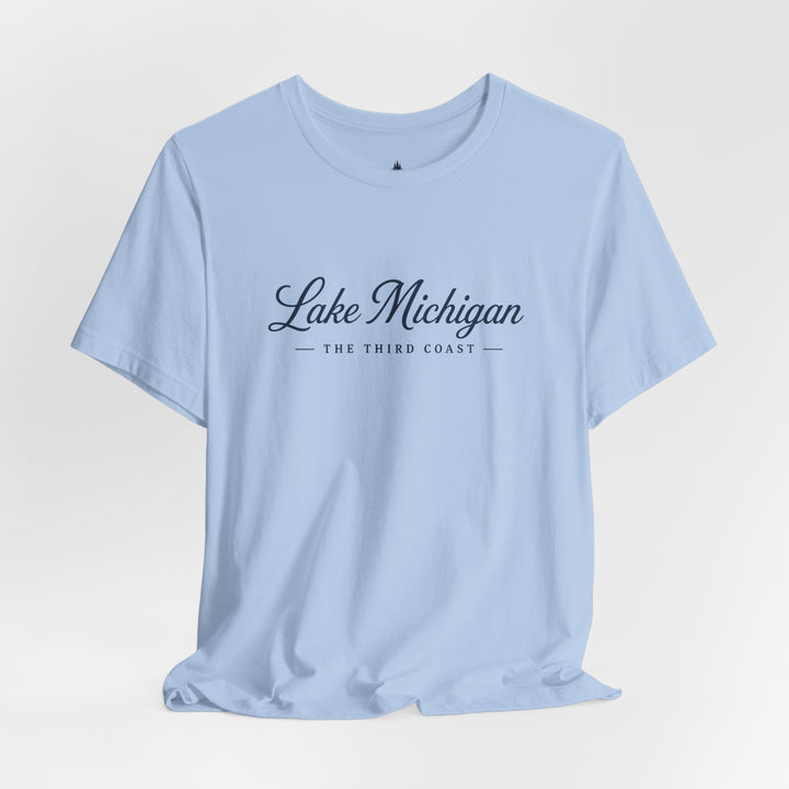 Lake Michigan Tee — "Lake Michigan: The Third Coast" Script T-Shirt