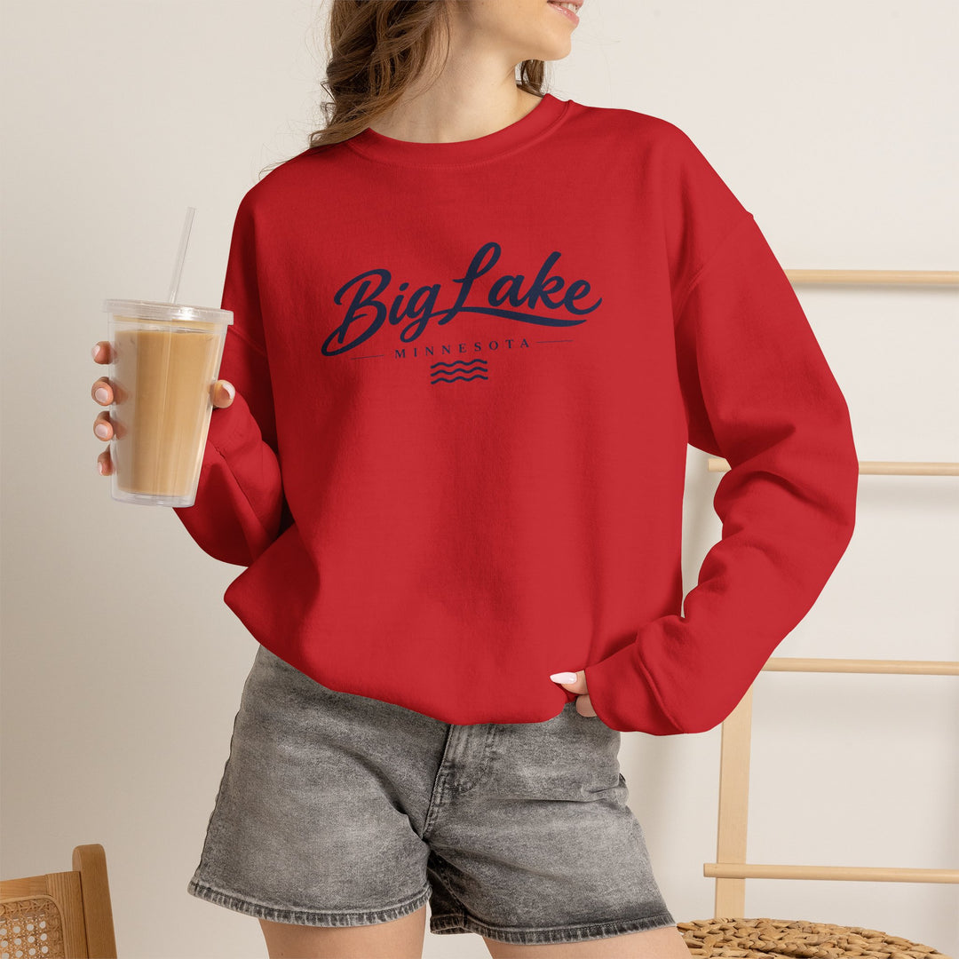 Big Lake Minnesota Crewneck Sweatshirt - Vintage Lake Script Shirt