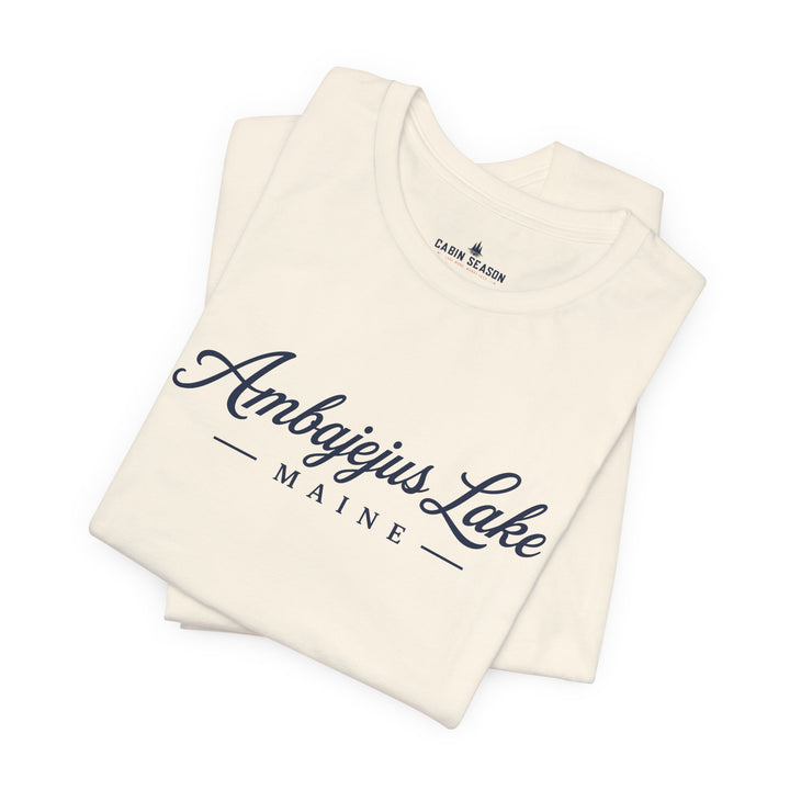 Ambajejus Lake Shirt - Maine Script Tee