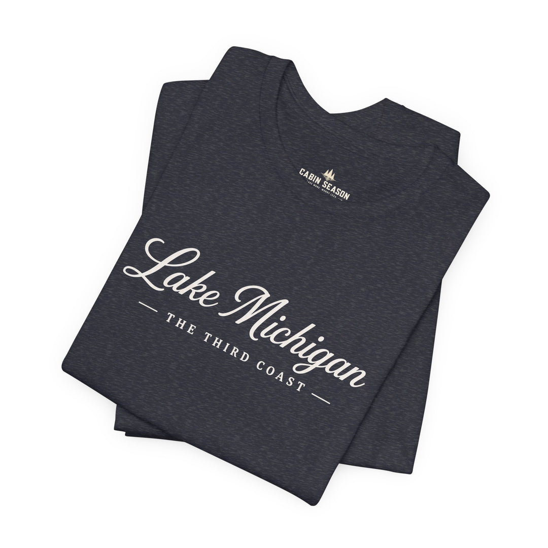 Lake Michigan Tee — "Lake Michigan: The Third Coast" Script T-Shirt