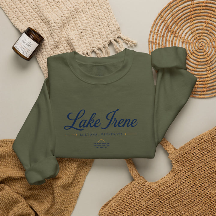 Lake Irene Miltona, Minnesota Crewneck Sweatshirt