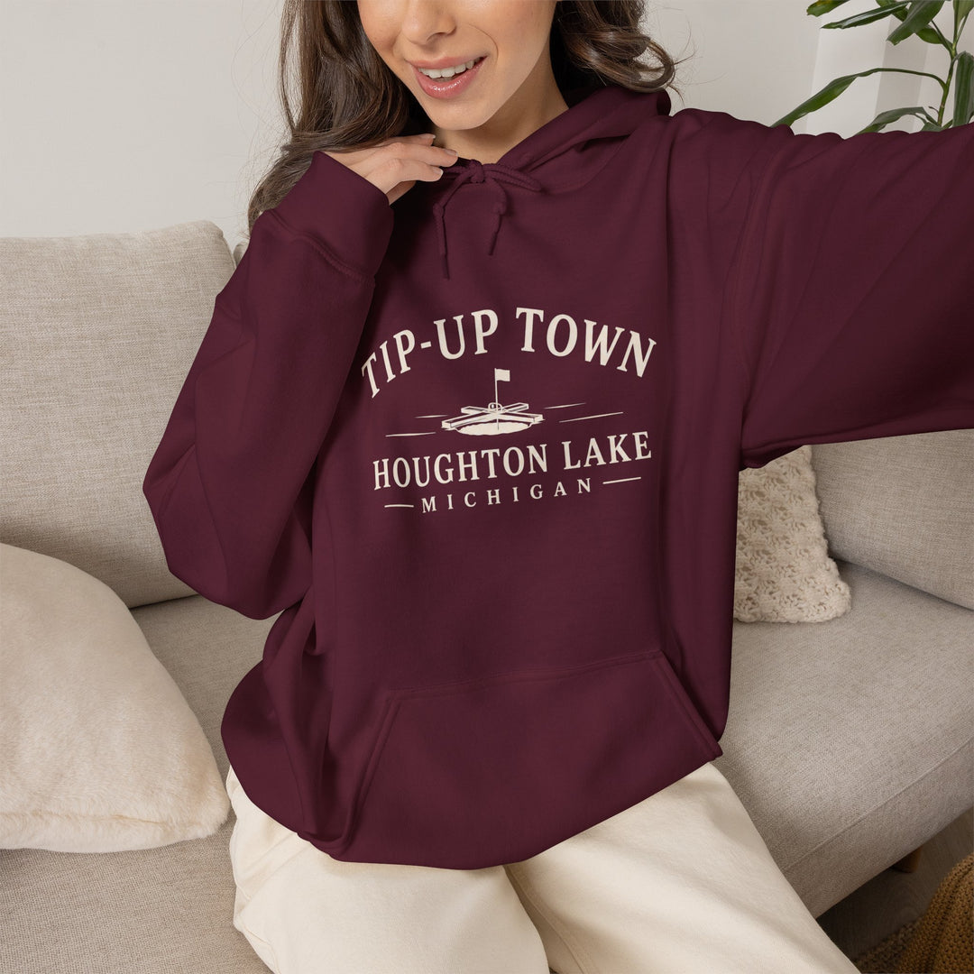 Tip-Up Town Houghton Lake Hoodie – Ice Fishing Sweatshirt