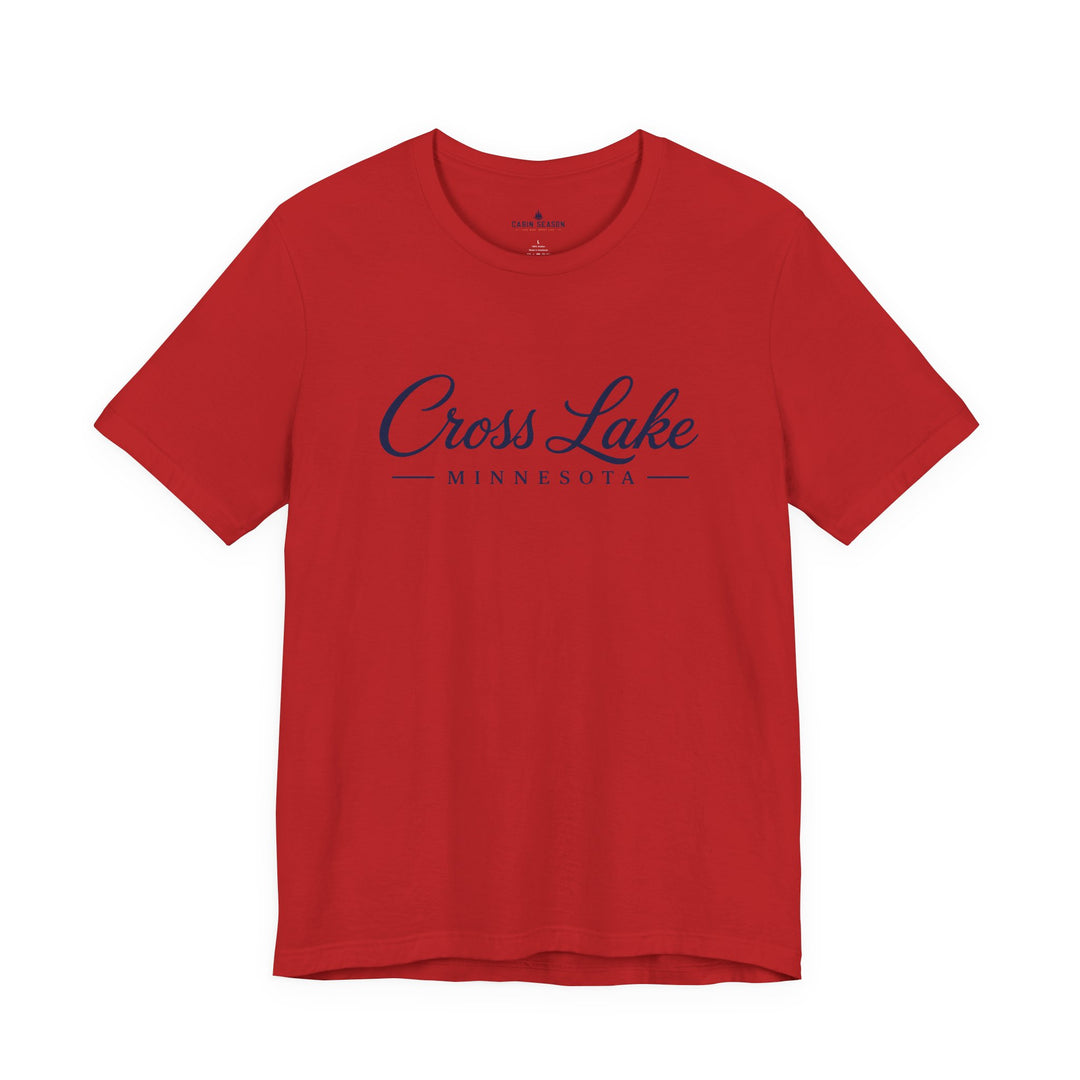 Cross Lake Minnesota Tee — Cross Lake Script T-Shirt