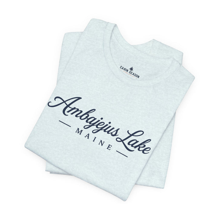 Ambajejus Lake Shirt - Maine Script Tee