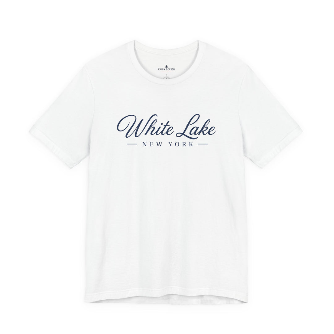 White Lake New York Tee - Vintage Script Lake Town T-Shirt