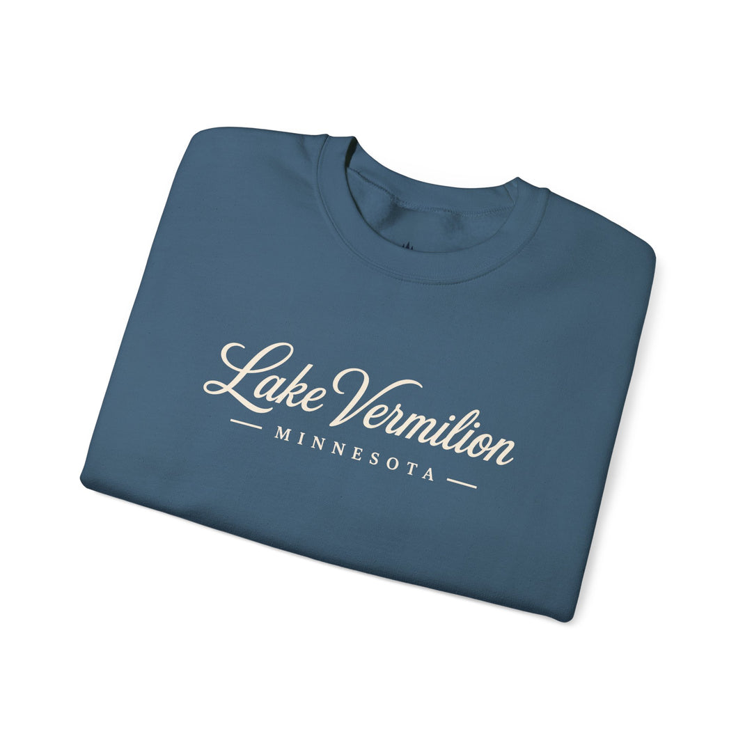 Lake Vermilion Crewneck Sweatshirt - MN Lake Script Pullover